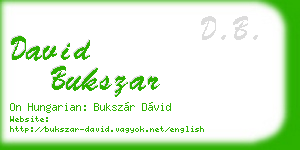 david bukszar business card